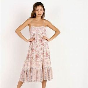 NWT Spell Zahara Midi Dress Rosewater XL